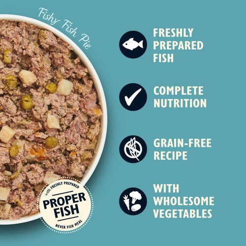 Lily's Kitchen grain-free fish pie wet dog food in can, UK version