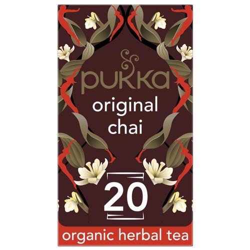 Pukka Organic Original Chai Tea 20 Home Compostable Herbal Tea Bags