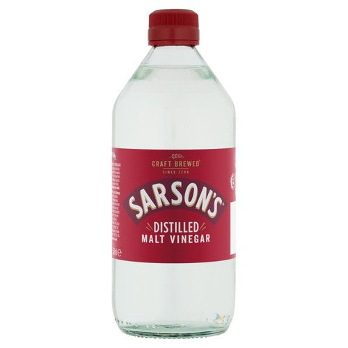 Sarson's distilled malt vinegar in glass bottle (British brand)