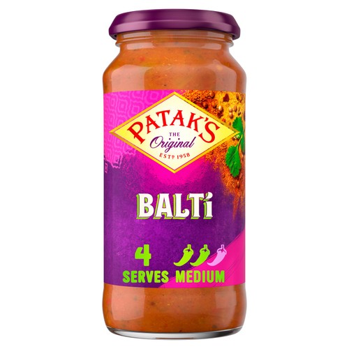 Patak's Balti curry sauce 450g, imported from the UK
