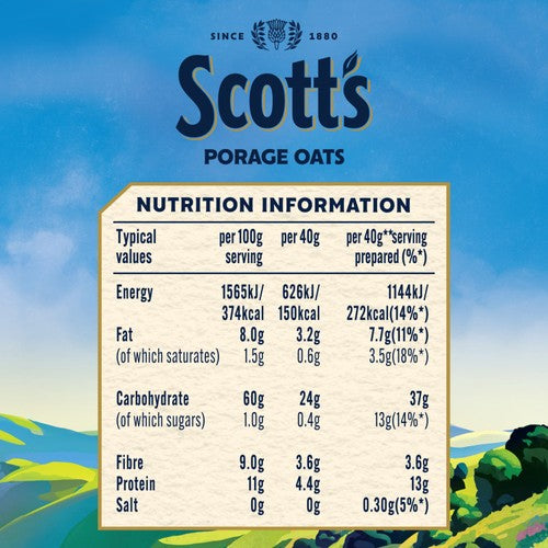 Scott's Original Porridge Oats 3kg (British brand)