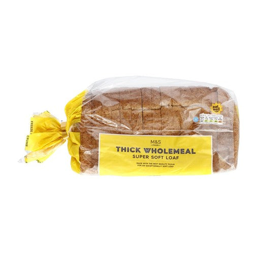 M&S wholemeal thick sliced bread 800g , imported from the UK