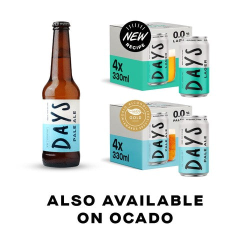 Days 0.0% Alcohol Free Beer Lager Bottle