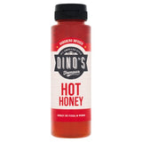 Dino's hot honey habanero infused bottle, imported from the UK