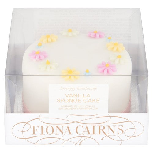 Fiona Cairns Daisy Gift Cake with vanilla buttercream and raspberry jam 4 inch cake - British product