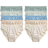 M&S Boys Pure Cotton Stripes & Solids Briefs, 5-6 Years, Multi