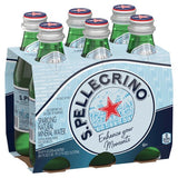 San Pellegrino sparkling natural mineral water 6x250ml glass bottles (British brand)