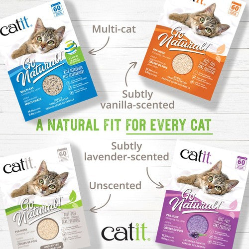 Catit pea husk cat litter unscented, UK version
