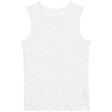 M&S Girls Pure Cotton Heart Print Vests, 7-8 Years, Pink Mix