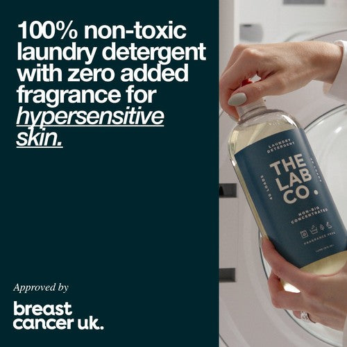 The Lab Co. fragrance free non-bio laundry detergent 1L (British brand)