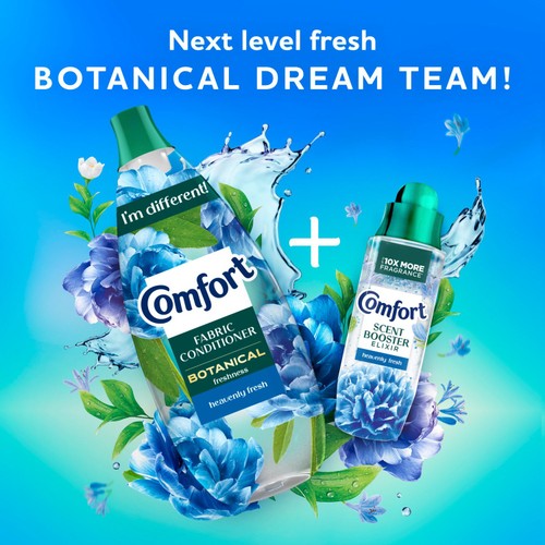 Comfort Botanical fabric conditioner Heavenly Fresh 86 washes - British product