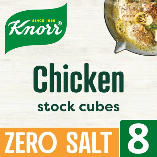 Knorr zero salt chicken stock cubes 72g pack, UK version