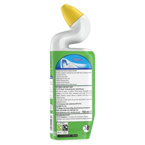 Toilet Duck toilet cleaner gel Mint Mission (British brand)