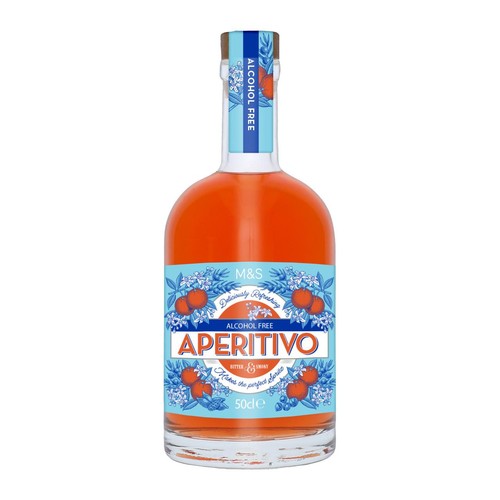 M&S Low Alcohol Aperitivo 50cl, imported from the UK