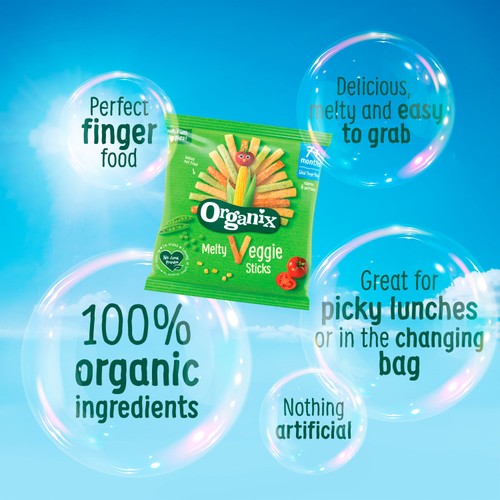 Organix Melty Veggie Sticks Organic Baby Puffs Multipack 7 months