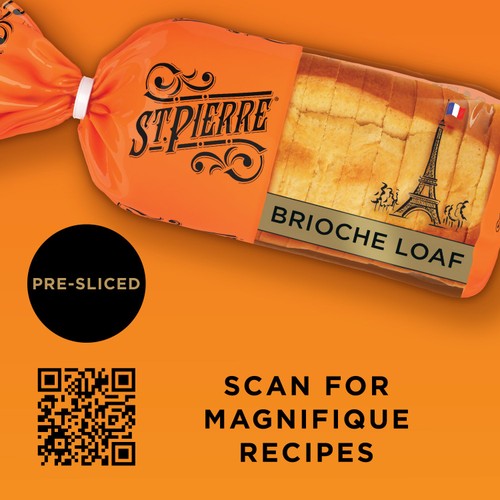 St Pierre sliced brioche loaf 500g (British brand)