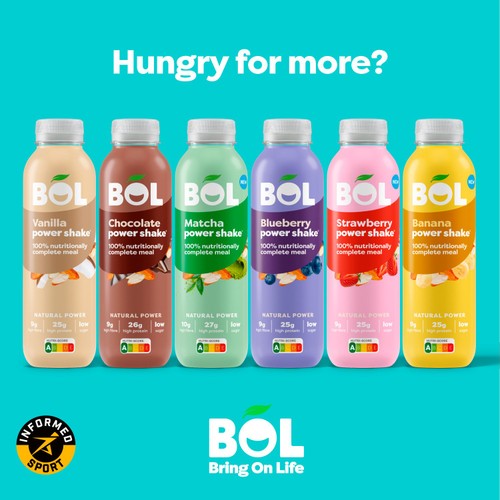 BOL vanilla power shake 410g - British product