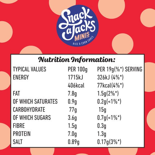 Snack a Jacks sweet chilli rice cakes 19g multipack (British brand)