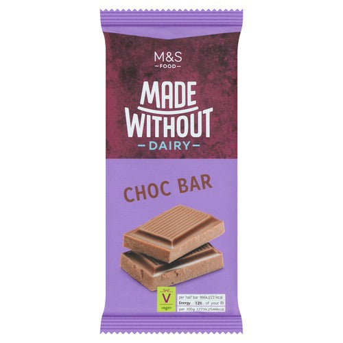 M&S Made Without Milk chocolate bar, British brand