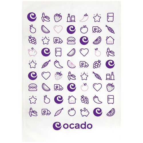 Ocado tea towel, imported from the UK