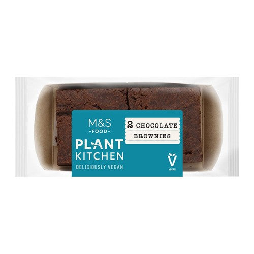 M&S vegan chocolate brownies 2 x 56g, imported from the UK