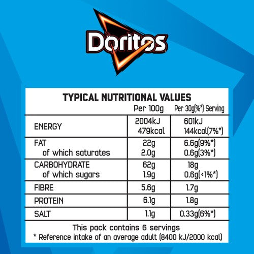 Doritos Cool Original tortilla chips 180g - British product