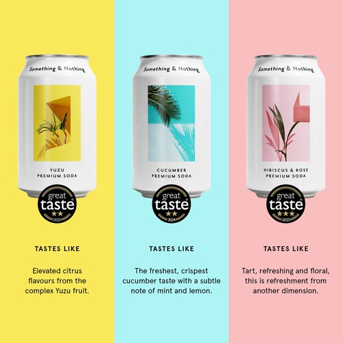 Something  Nothing Mixed Pack 12 Cans Premium Soda