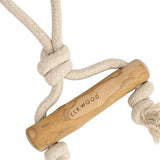 Elkwood Coffee Wood Rope & Bar Tug Dog Toy