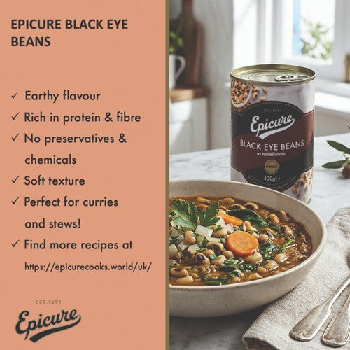 Epicure Black Eye Beans 400g - British product