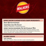 Walkers Smoky Bacon Crisps multipack 6 bags (British brand)