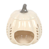 Cream Pumpkin Oil Burner & Wax Warmer Autumn Halloween