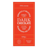 M&S 70% dark chocolate bar 100g, imported from the UK