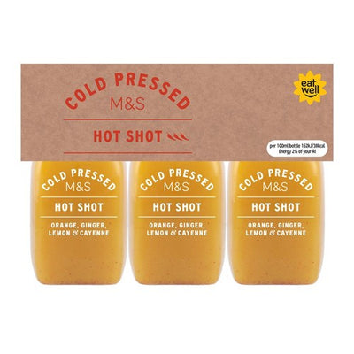 M&S Kaltgepresster Orangen-, Zitronen- und Ingwer-Health-Shot mit Kurkuma und Cayennepfeffer 100ml - Online kaufen bei McGrocer