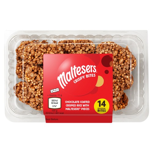 Maltesers chocolate clusters crisped rice milk chocolate, UK version