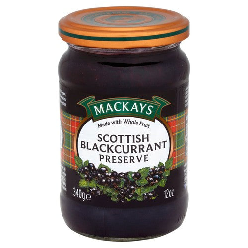Mackays Scottish Blackcurrant Preserve 340g, imported from the UK