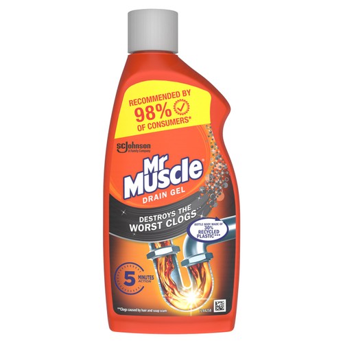 Mr Muscle Power Gel drain unblocker 500ml, imported from the UK