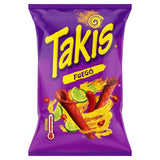 Takis Fuego chilli lime maize snack - British product