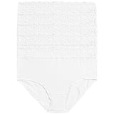 M&S Womens Collection Cotton Lycra & Lace Full Briefs, 5 Pack, 16 White