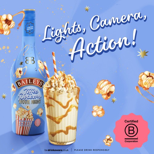 Baileys Toffee Popcorn Movie Night
