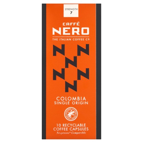 Caffe Nero Colombia coffee capsules 10 per pack - British product