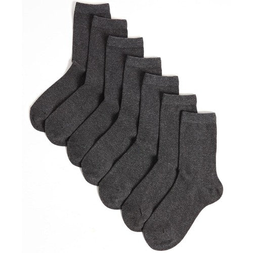 M&S Ankle School Socks Grey Marl Shoe Size 4-7 - British product