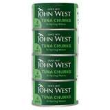 John West Tuna Chunks in Spring Water 4x125g 102g drained