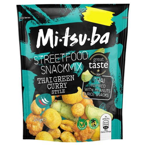 Mitsuba Thai green curry snack mix 140g, imported from the UK