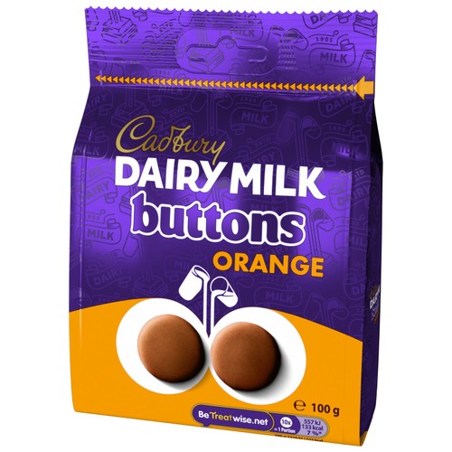 Cadbury orange chocolate buttons 100g - British product