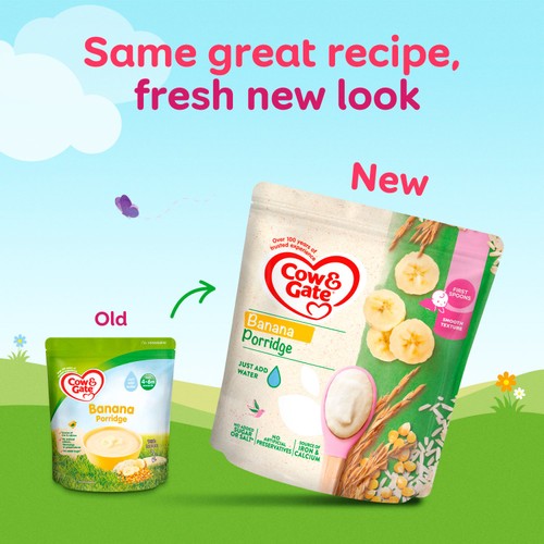 Cow & Gate Banana Porridge Baby Cereal 4-6+ Months