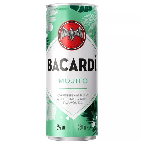 Bacardi mojito canned cocktail 250ml - British product