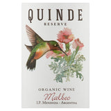 Bodegas Vinecol Quinde Organic Malbec red wine 75cl - British product