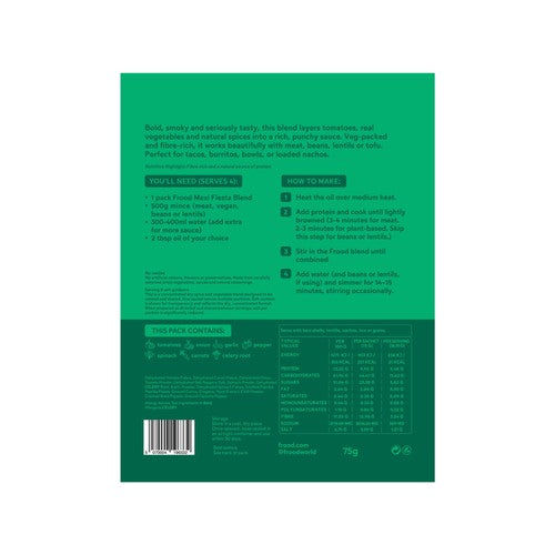 Frood Mexi Fiesta Blend seasoning sachet 75g - British product