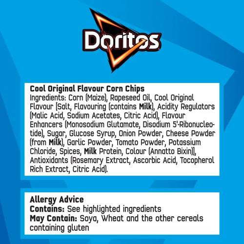 Doritos Cool Original tortilla chips 180g - British product