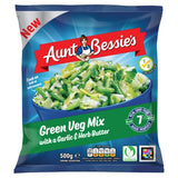 Aunt Bessies Green Veg Mix with a Garlic  Herb Butter